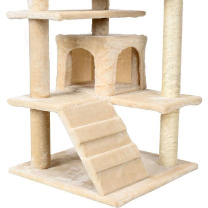 XXL kradsetræ til katte, beige, 131 x 58 x 50 cm