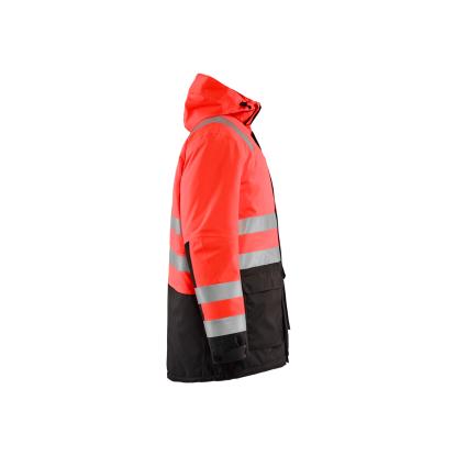 Blåkläder 4495 high vis vinterparkajakke, hi-vis rød/sort