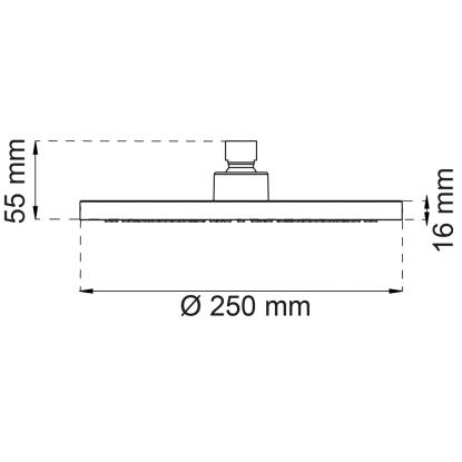 Habo Jasmin loftbruser, krom, 250 mm