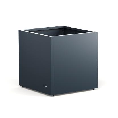 Herstera Cube L plantekasse, pulverlakeret stål, antracitgrå, 70 x 70 x 70 cm