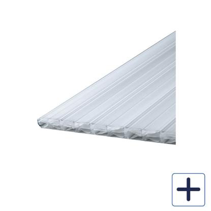 Plastmo TwinLite termotag, 10 mm, PC, klar, bredde 98 cm