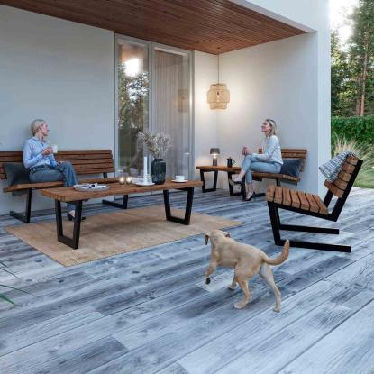 PLUS Siesta Living sofa/bænk, gyldenbrun/fyr, 150 cm