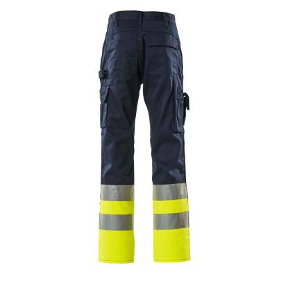 MASCOT SAFE COMPETE Patos arbejdsbukser med knælommer, marine/hi-vis gul