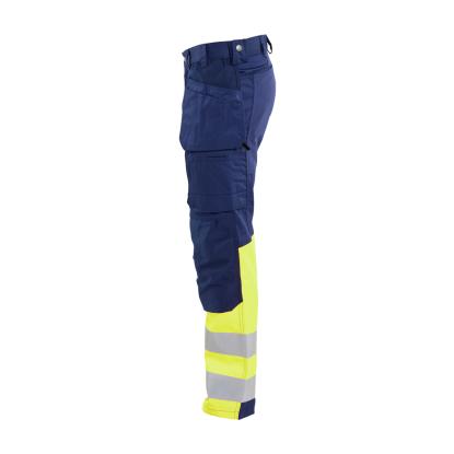 Blåkläder 1558 high vis buks med stretch, marineblå/hi-vis gul