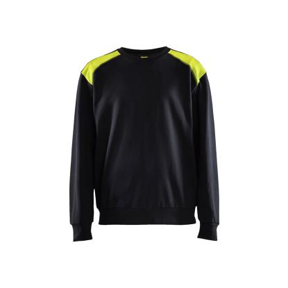 Blåkläder 3580 sweatshirt, sort/hi-vis gul