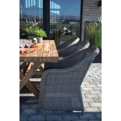 Spisebord i genbrugsteak 200x90xh75cm