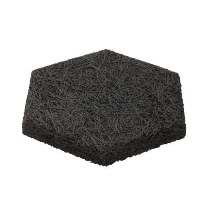 FibroTech Hexagon Multifin træbetonplade, sort, 25 x 289 x 250 mm - 18 stk.