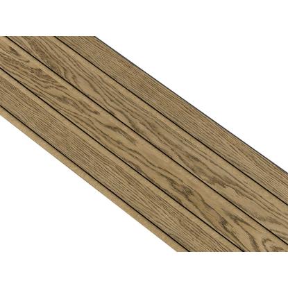 I-Wood Medio+ 4-lamel akustikpanel, mørkebrun olieret, brun filt og sort kerne, egefiner, 17 x 300 mm