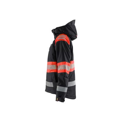 Blåkläder 4470 dame high vis vinterjakke, sort/hi-vis rød