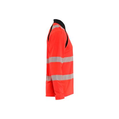 Blåkläder 3598 high vis UV polo lang ærme, hi-vis rød/sort