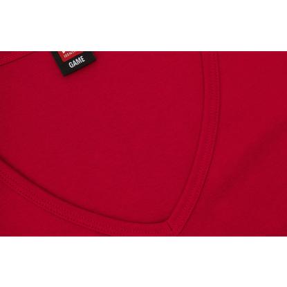 ID 0506 Interlock T-shirt med v-hals, dame, rød