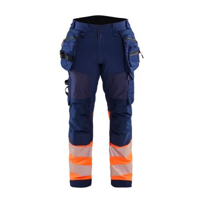 Blåkläder 1821 high vis softshell buks, marineblå/hi-vis orange