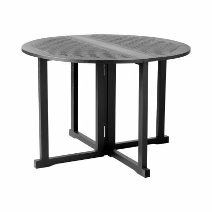 Cinas Butterfly rundt bord, mat sort, Ø110 cm