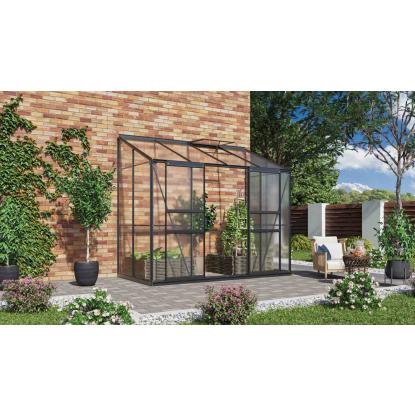 Vitavia Ida 3300 drivhus, sort, 3,3 m², 4 mm poly, inkl. sokkel