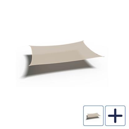 Platinum Sun & Shade Coolfit rektangulær solsejl, naturhvid