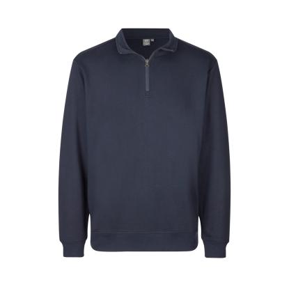 ID PRO Wear CARE 0384 sweashirt med kort lynlås, ubørstet, navy