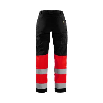 Blåkläder 7161 dame high vis buks med stretch, sort/hi-vis rød