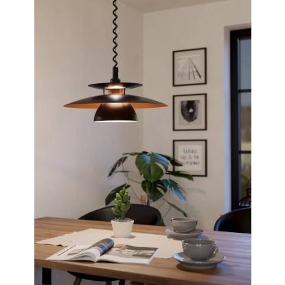 EGLO BRENDA pendel med hejs, Ø43 cm, E27, sort/kobber