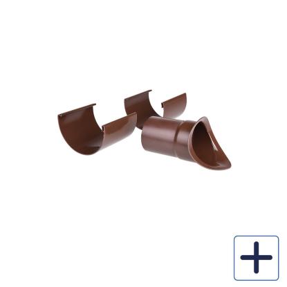 Plastmo justerbart tudstykke, PVC, brun