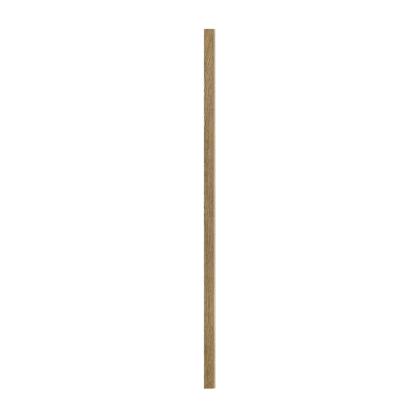 I-Wood afslutningsliste til 4-lamel akustikpanel, mørkebrun olieret, beige filt og lys kerne, egefiner, 16 x 67 mm