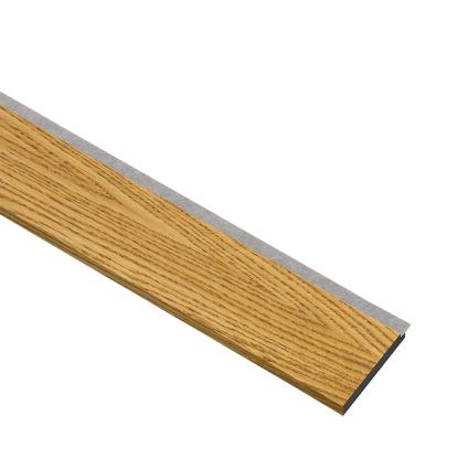 I-Wood afslutningsliste til 3-lamel akustikpanel, brun olieret, grå filt og sort kerne, egefiner, 17 x 92 mm