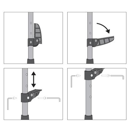 My Hood stylter, aluminium, justerbare - 92 - 145 cm