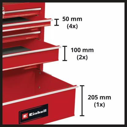 Einhell TC-TW 150 værkstedsvogn med 7 skuffer, 455 x 455 x 875 mm Einhell TC-TW 150 værkstedsvogn med 7 skuffer, 455 x 455 x 875 mm