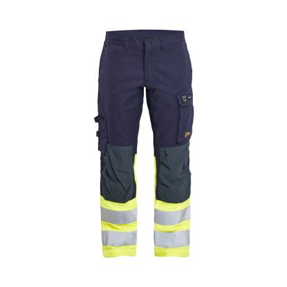Blåkläder 1787 multinorm buks inherent med stretch, marineblå/hi-vis gul