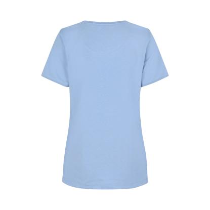 ID PRO Wear CARE 0373 T-shirt med v-hals, dame, lys blå