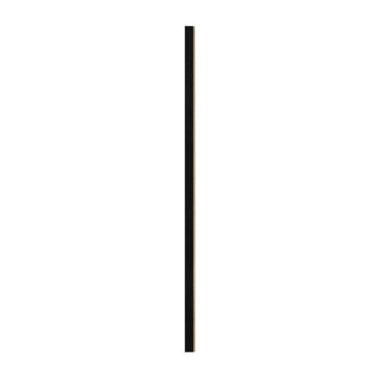 I-Wood afslutningsliste til 4-lamel akustikpanel, sortmalet, brun filt og sort kerne, egefiner, 17 x 67 mm
