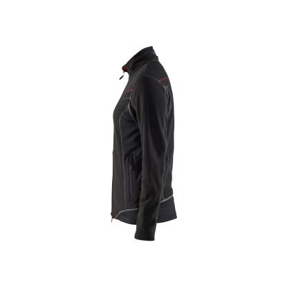 Blåkläder 4924 dame microfleece jakke, sort/rød