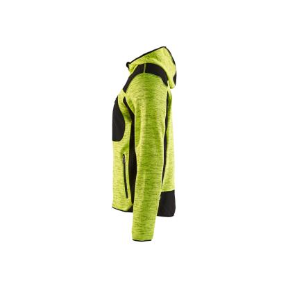 Blåkläder 4930 strikket jakke med softshell, hi-vis gul/sort