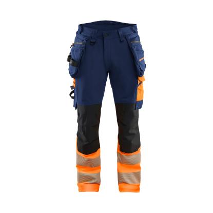 Blåkläder 1125 high vis buks 4-vejs stretch, marineblå/hi-vis orange