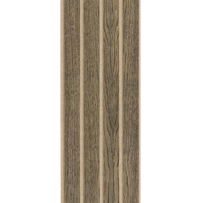 I-Wood Medio+ 4-lamel akustikpanel, sort olieret, beige filt og lys kerne, egefiner, 16 x 300 mm