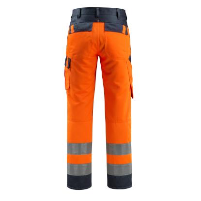MASCOT SAFE LIGHT Maitland arbejdsbukser med knælommer, hi-vis orange/mørk marine