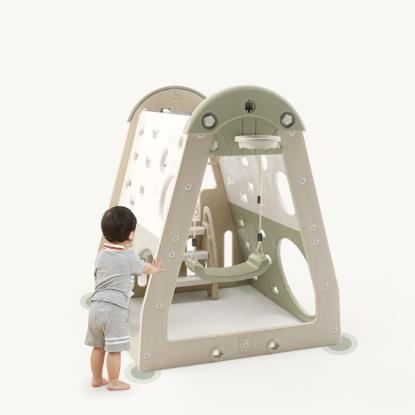 Kids Zone activity legehus med gynge og rutsjebane
