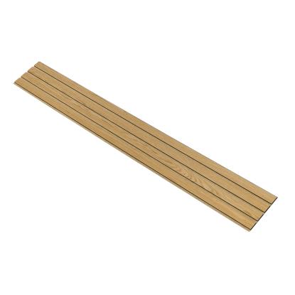 I-Wood Medio+ 4-lamel akustikpanel, klar olieret, brun filt og sort kerne, egefiner, 17 x 300 mm