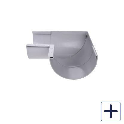Plastmo indvendig gering, PVC, grå, 90°