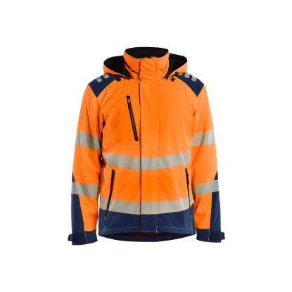 Blåkläder 4400 high vis letforet vinter softshelljakke, hi-vis orange/marineblå
