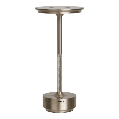 Lyneham LED bordlampe, genopladelig, H28,5 cm, sølv