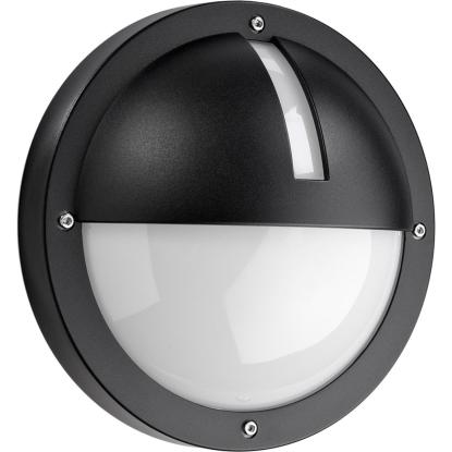 SG Armaturen Uno 1100 LED væglampe med skumringsrelæ, Ø27 cm, IP65, sort