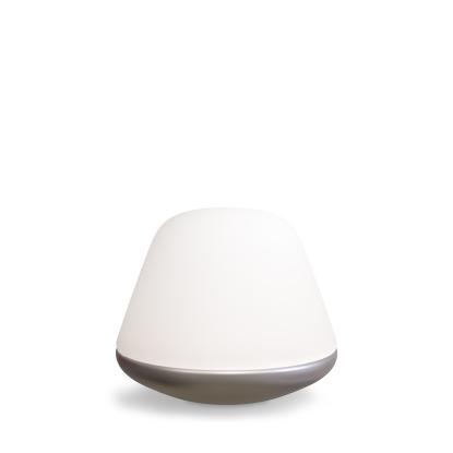 Herstal Bloom Small bordlampe, Ø20 cm, E27, satin sølv