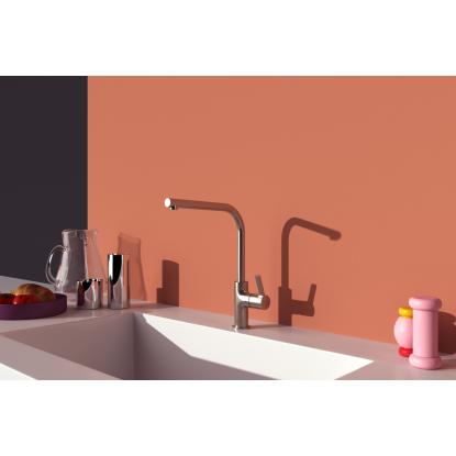 Ideal Standard GUSTO køkkenarmatur, L-tud, silver storm