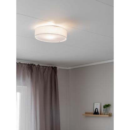 PR Home Sam plafond, E27, Ø33 cm, hvid