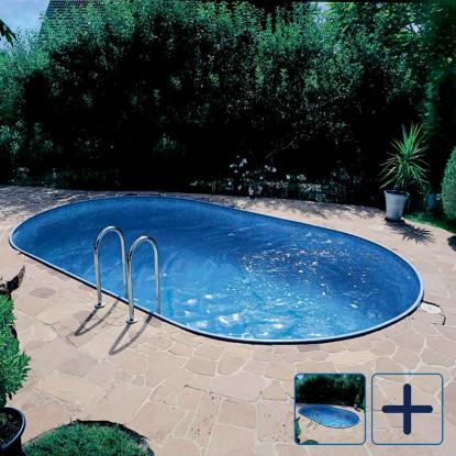 Summer Fun Exclusive poolsæt med stålvægge til nedgravning, inkl. sandfilter og stige, hvid
