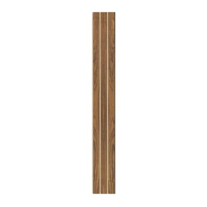 I-Wood Medio+ 3-lamel akustikpanel, klar olieret, beige filt og sort kerne, valnøddefiner, 17 x 300 mm