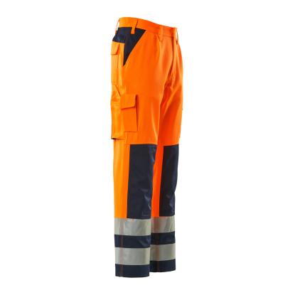 MASCOT SAFE COMPETE Olinda arbejdsbukser med knælommer, hi-vis orange/marine
