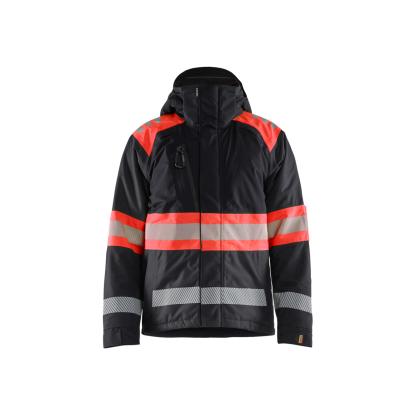 Blåkläder 4480 high vis vinterjakke, sort/hi-vis rød