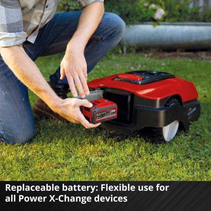 Einhell FREELEXO 1200 LCD BT robotplæneklipper med batteri og ladestation, 1200 m²