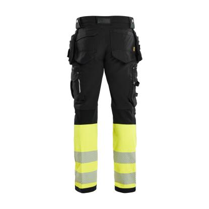 Blåkläder 1993 high vis buks 4-vejs stretch, sort/hi-vis gul